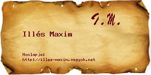 Illés Maxim névjegykártya
